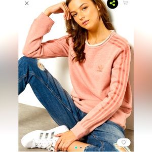 Adidas Frayed Collar Essential Crew Sweatshirt